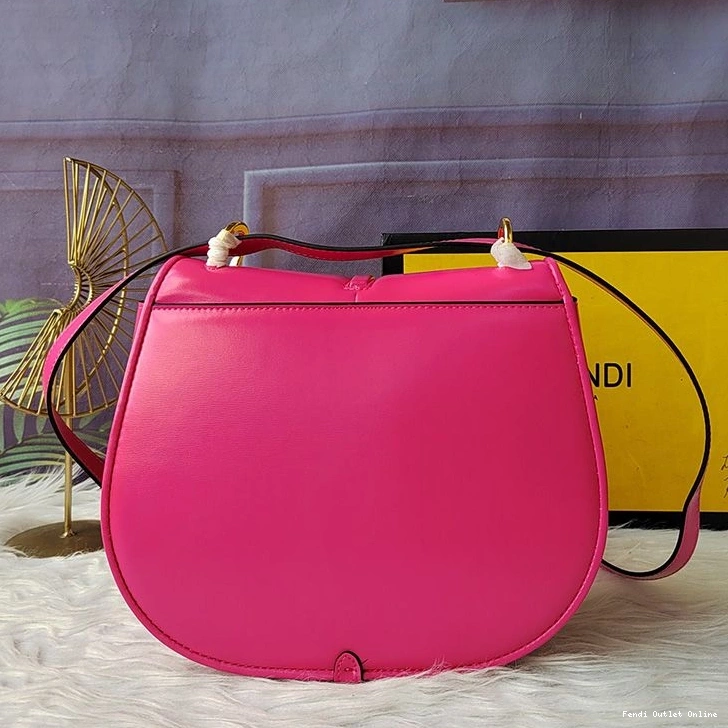 Cheap Fendi Calf Medium Bag Rose In C'mon Leather 0823